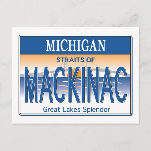 Cartão Postal Licença Mackinac (Frente)