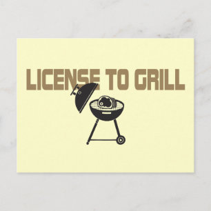 Cartão Postal Licença para Grill