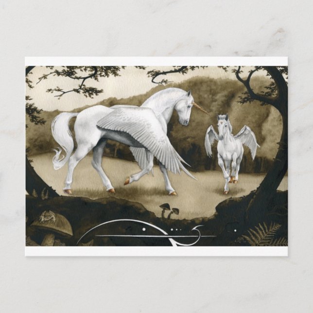 Cartão Postal Licornes (Frente)