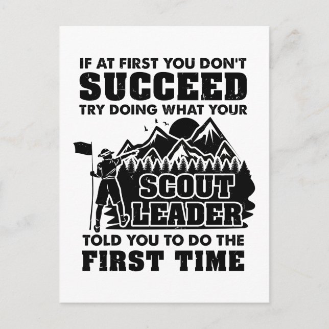 Cartão Postal Líder de escoteiro (Frente)