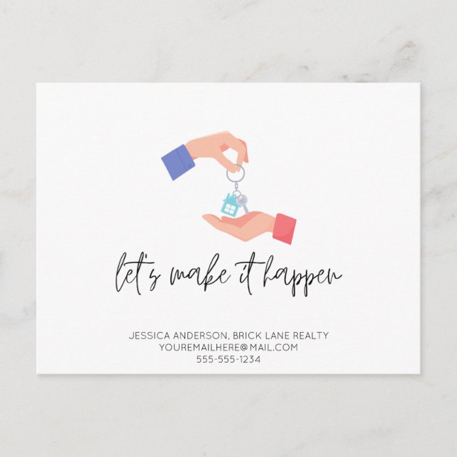 Cartão Postal Líderes do cliente de imóveis do promocional (Frente)