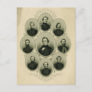Cartão Postal Líderes do Sul da Guerra Civil