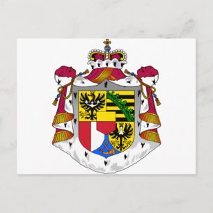 Cartão Postal Liechtenstein Casaco De Armas