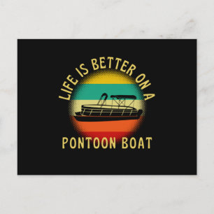 Cartão Postal LIfe É Melhor Em Um Barco De Pontoon