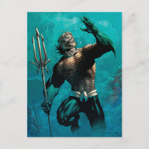 Cartão Postal Liga da Justiça #10 Aquaman Terra Afogada Variante