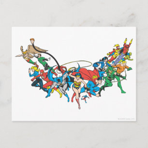 Cartão Postal Liga da Justiça da América Grupo 2
