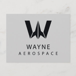 Cartão Postal Liga da Justiça   Logotipo aeroespacial Wayne