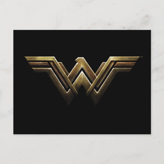 Cartão Postal Liga da Justiça | Símbolo de Mulher Maravilha Metá (Frente)