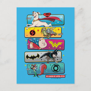 Cartão Postal Liga DC de Painéis Super Pets