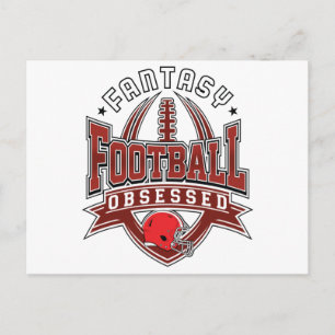Cartão Postal Liga de FFL Obsessivo por Futebol Fantasia