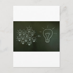 Cartão Postal Light bulbs teamwork concept.jpg