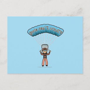 Cartão Postal Light Girl Sky Diver