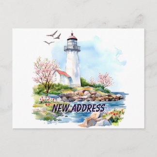 Cartão Postal Light House  We Moved New Home Moving New Root
