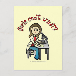 Cartão Postal Light Scientist Girl