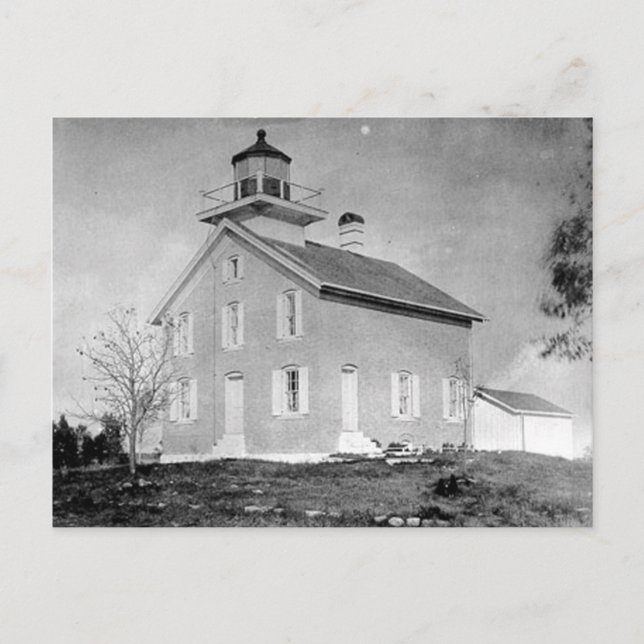 Cartão Postal Lighthouse da Ilha Piloto (Frente)