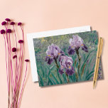 Cartão Postal Lilac Irises, Iris Mauves, Claude Monet<br><div class="desc">Uma bela representação do estilo de Claude Monet,  Lilac Irises,  Iris Mauves. Todos os designs são Copyright Flourishing Mare LLC.</div>