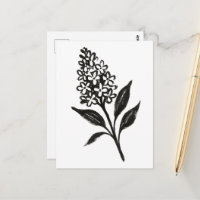 Lilac Minimalista - Design de Botânica de Ink Bloo