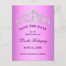 Lilac Roxo Quinceanera Save The Date