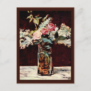 Cartão Postal Lilases E Rosas De Manet Edouard