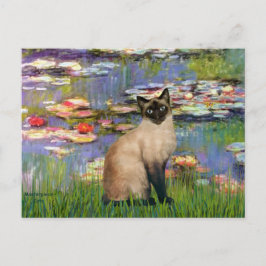 Cartão Postal Lilies 2 - gato siamês Seal Point
