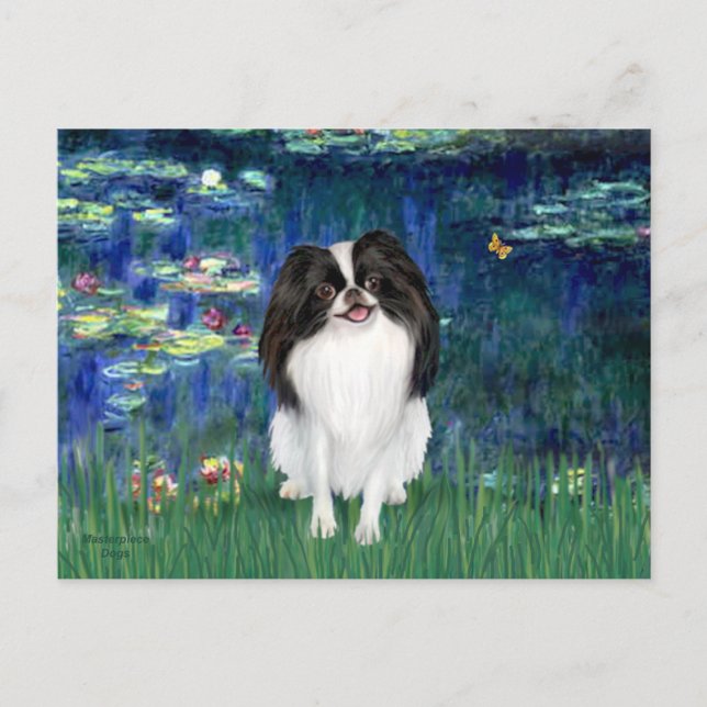 Cartão Postal Lilies 5 - Japanese Chin 3 (Frente)