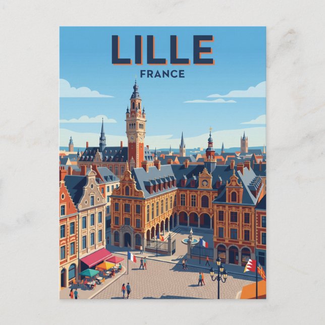 Cartão Postal Lille França (Frente)