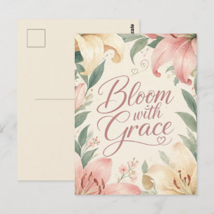 Cartão Postal Lily : Florescer com Graça