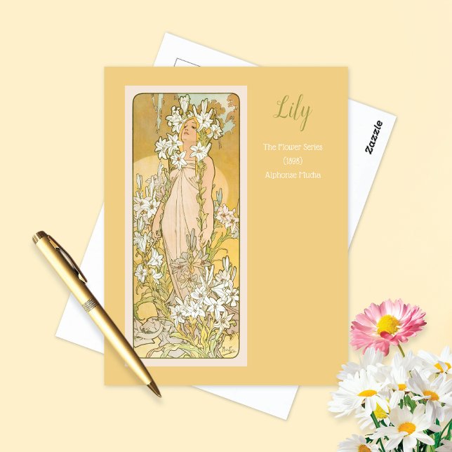 Cartão Postal Lily Flower Series Alphonse Mucha (Criador carregado)