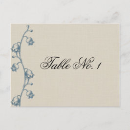 Cartão Postal Lily of the Valley on Ecru Linen Table Number