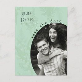 Cartão Postal Lily of Valley | Sage Green Salvar a Data