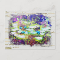 ** Lily Pads - Escrita manual Dourada Monet Pond A