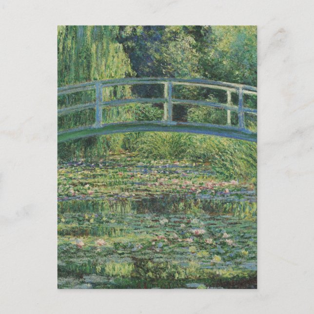 Cartão Postal Lily Pond, Painting Oil Landscape, Monet (Frente)