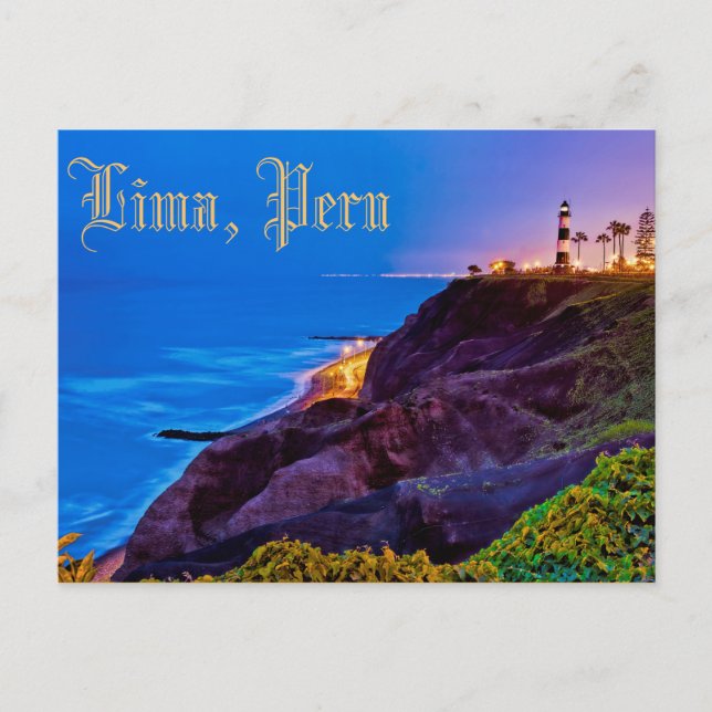 Cartão Postal Lima, Peru, distrito de Miraflores, S.A. (Frente)