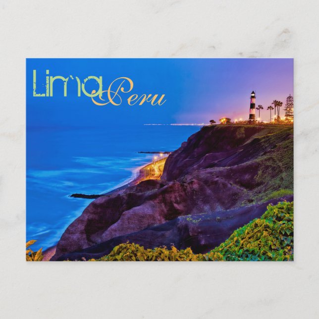 Cartão Postal Lima, Peru, distrito de Miraflores, S.A. (Frente)