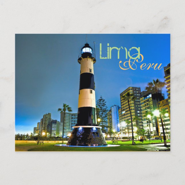 Cartão Postal Lima, Peru, distrito de Miraflores, S.A. (Frente)