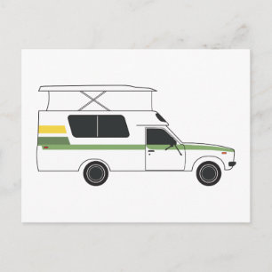 Cartão Postal limão de limão retro do chinook camper pop