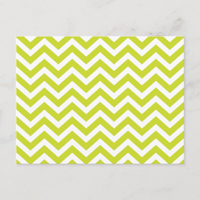 Cartão Postal Limão  e Design Chevron branco (Frente)