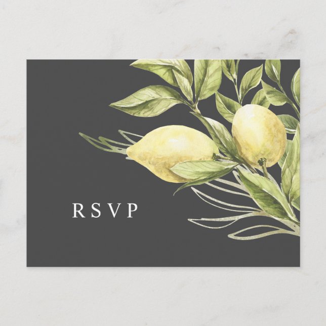 Cartão Postal Limão e folhas Cinzas (Frente)