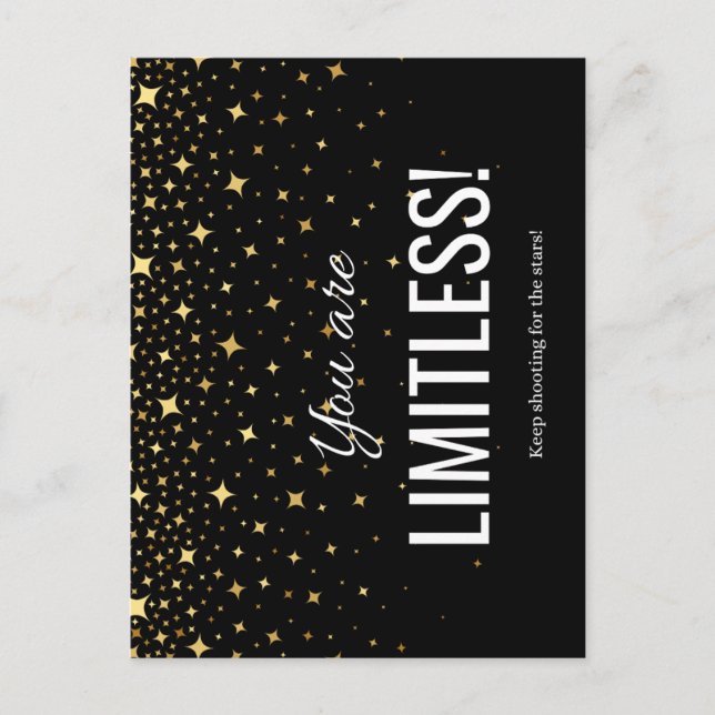 Cartão postal Limitless (preto) (Frente)