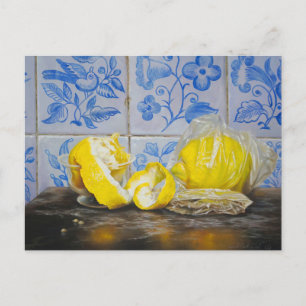 Cartão Postal Limões e Azulejos — Clássico Azul e Amarelo Still 