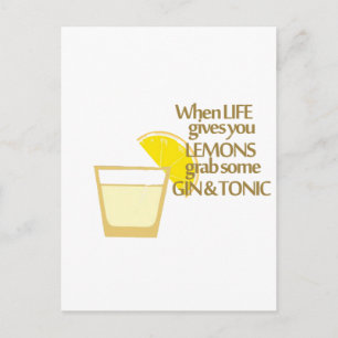 Cartão Postal limões gin e tônico