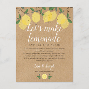 Cartão Postal Limões Rústicos Mudam a Data Adiada Foto