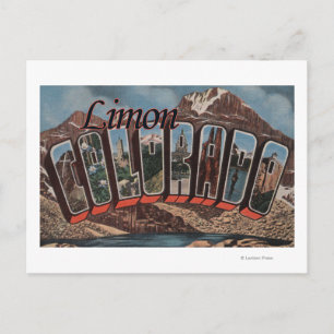 Cartão Postal Limon, ColoradoLarge - Letra ScenesLimon, CO
