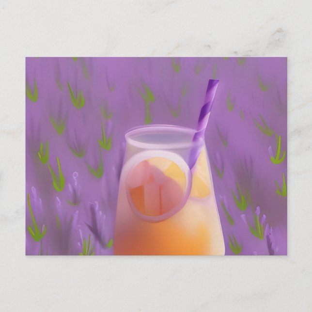 Cartão Postal Limonada de Lavanda (Frente)