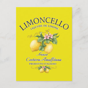 Cartão Postal Limoncello Itália Costa Amalfi
