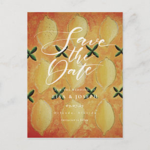 Cartão Postal Limonetes Rascunho do Campo Salve a Data