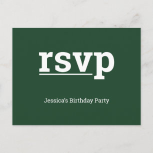 Cartão postal limpo, respeitável, "rsvp"