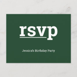 Cartão postal limpo, respeitável, "rsvp"