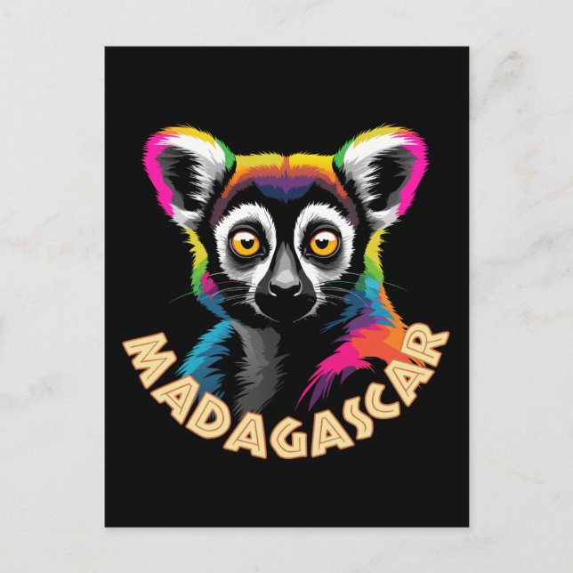 Cartão Postal Limur De Madagascar (Frente)