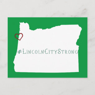 Cartão Postal Lincoln City Strong Rope Heart White